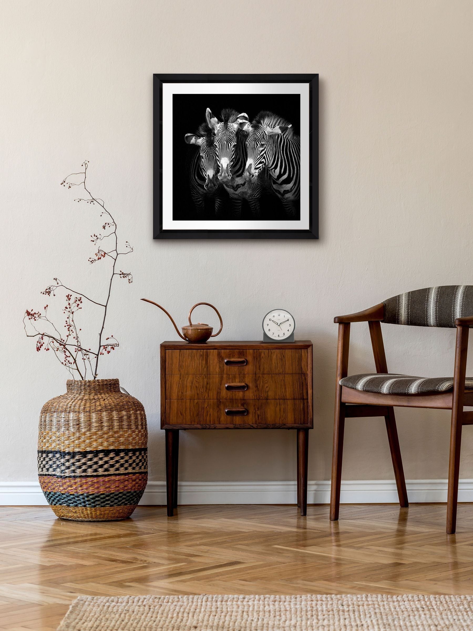 Brookpace Lascelles grey wall art frame 61x61cm - British product