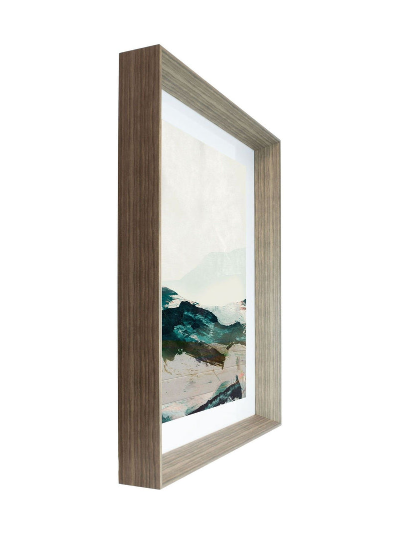 Brookpace Mountain II abstract wall art walnut frame 50x70cm - British product