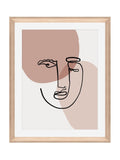 Brookpace Lascelles abstract face wall art 40x50cm - UK version