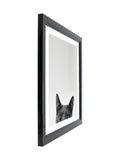 Brookpace Lascelles Peeping Cat Scandi wall art 40x50cm, imported from the UK