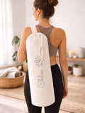 Loveabode lotus flower yoga mat bag, personalised carrier - British product