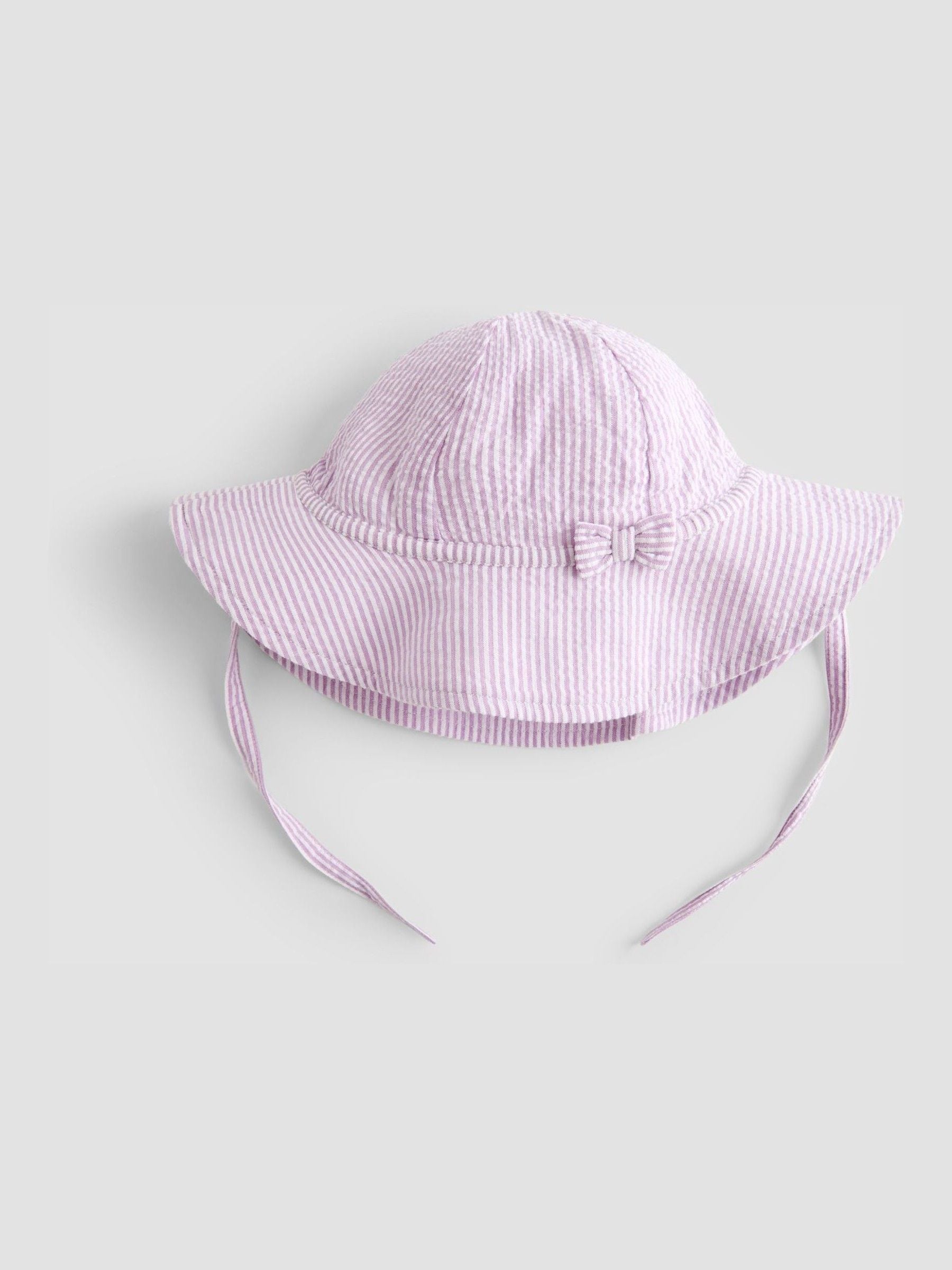 JoJo Maman Bébé Lilac Stripe Floppy Sun Hat