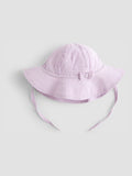 JoJo Maman Bébé Lilac Stripe Floppy Sun Hat
