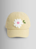 JoJo Maman Bébé Yellow Flower Bouclé cap, imported from the UK