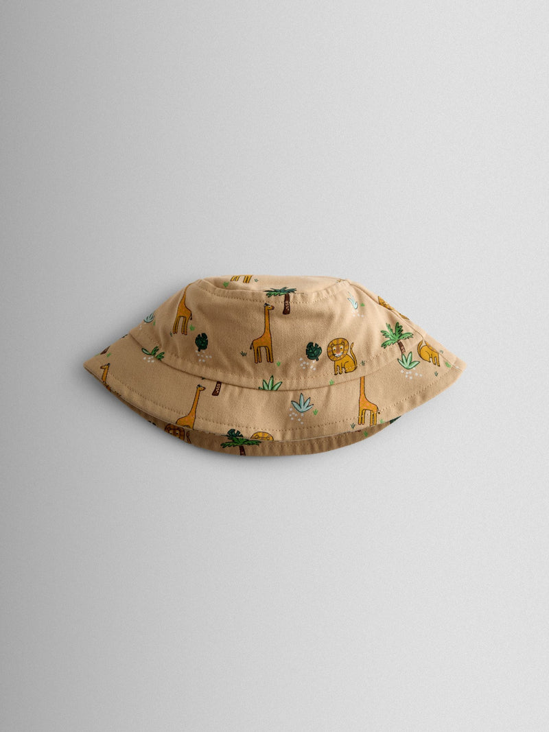 JoJo Maman Bébé ecru safari bucket hat, imported from the UK