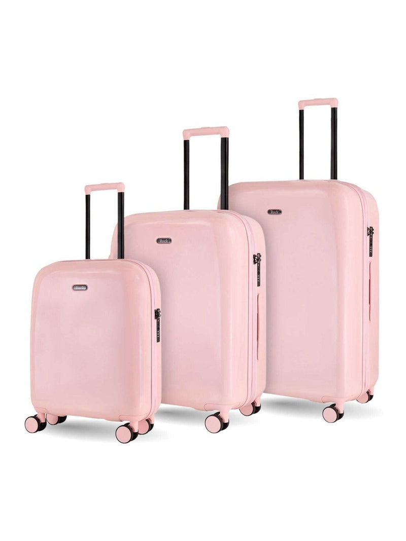 Rock Luggage Pink Gelato 3 Piece Suitcases Set