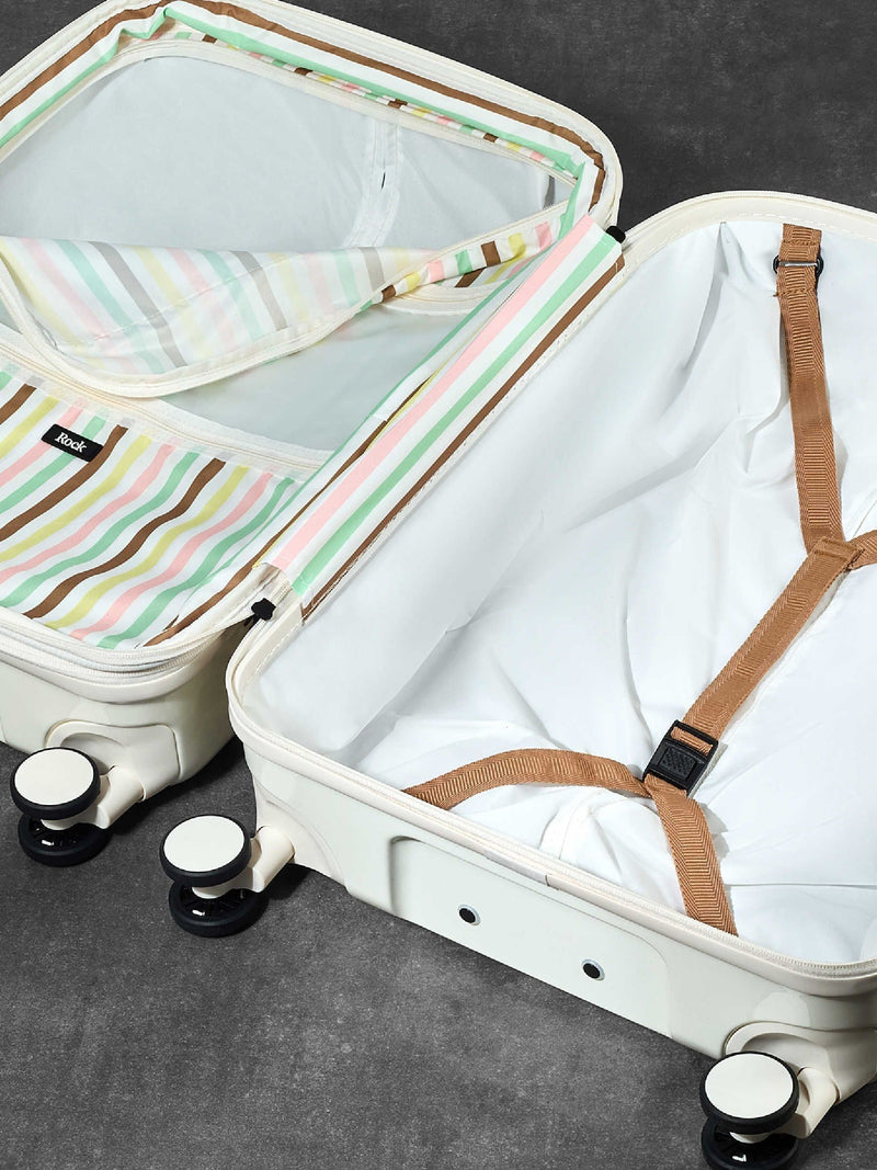 Rock Gelato medium suitcase in cream - British product