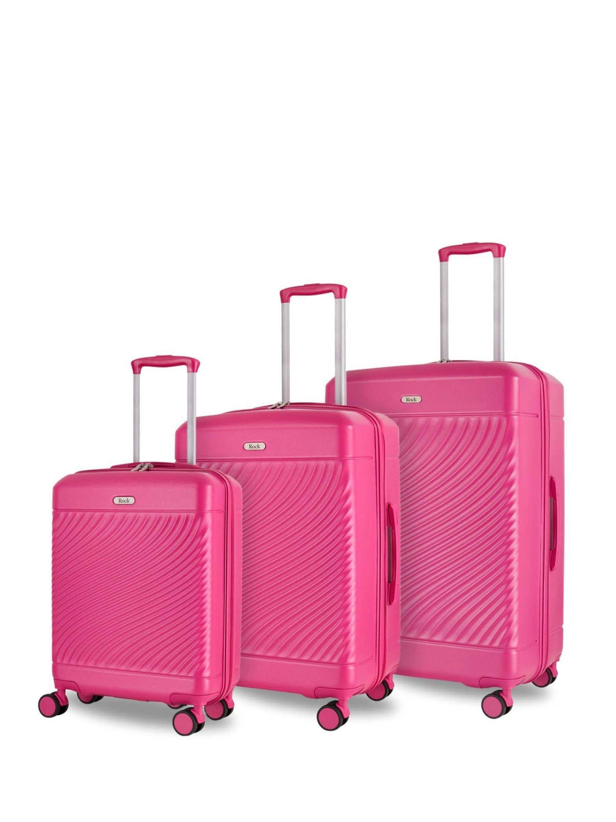 Rock Luggage Pink Love Island 3 Piece Suitcase Set