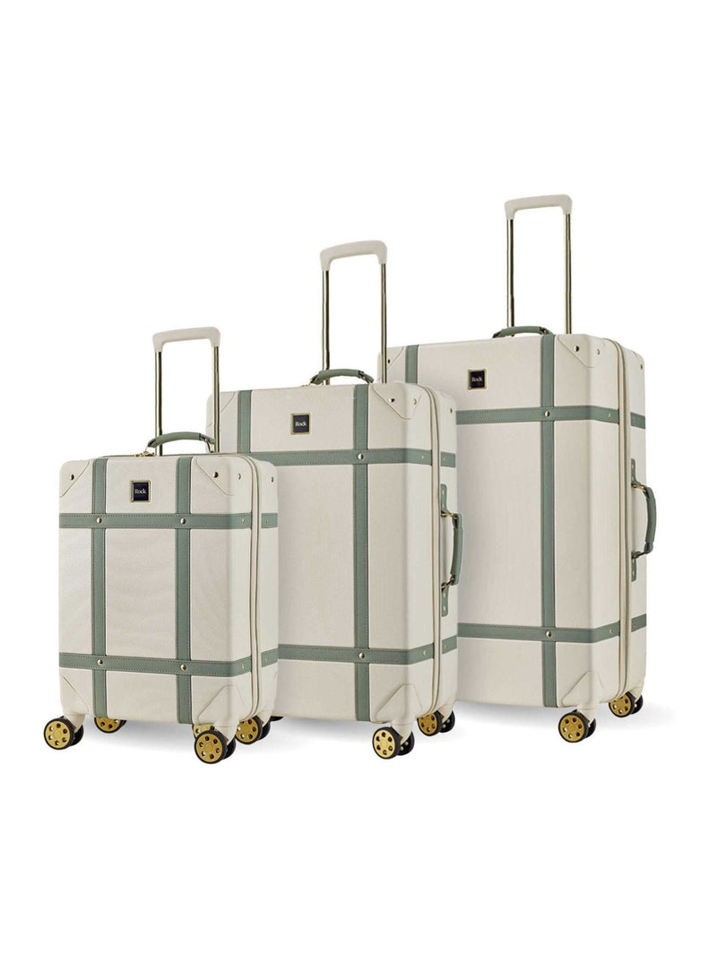Rock Luggage vintage cream 3-piece suitcase set - British product