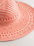 Pink raffia oversized straw hat, imported from the UK