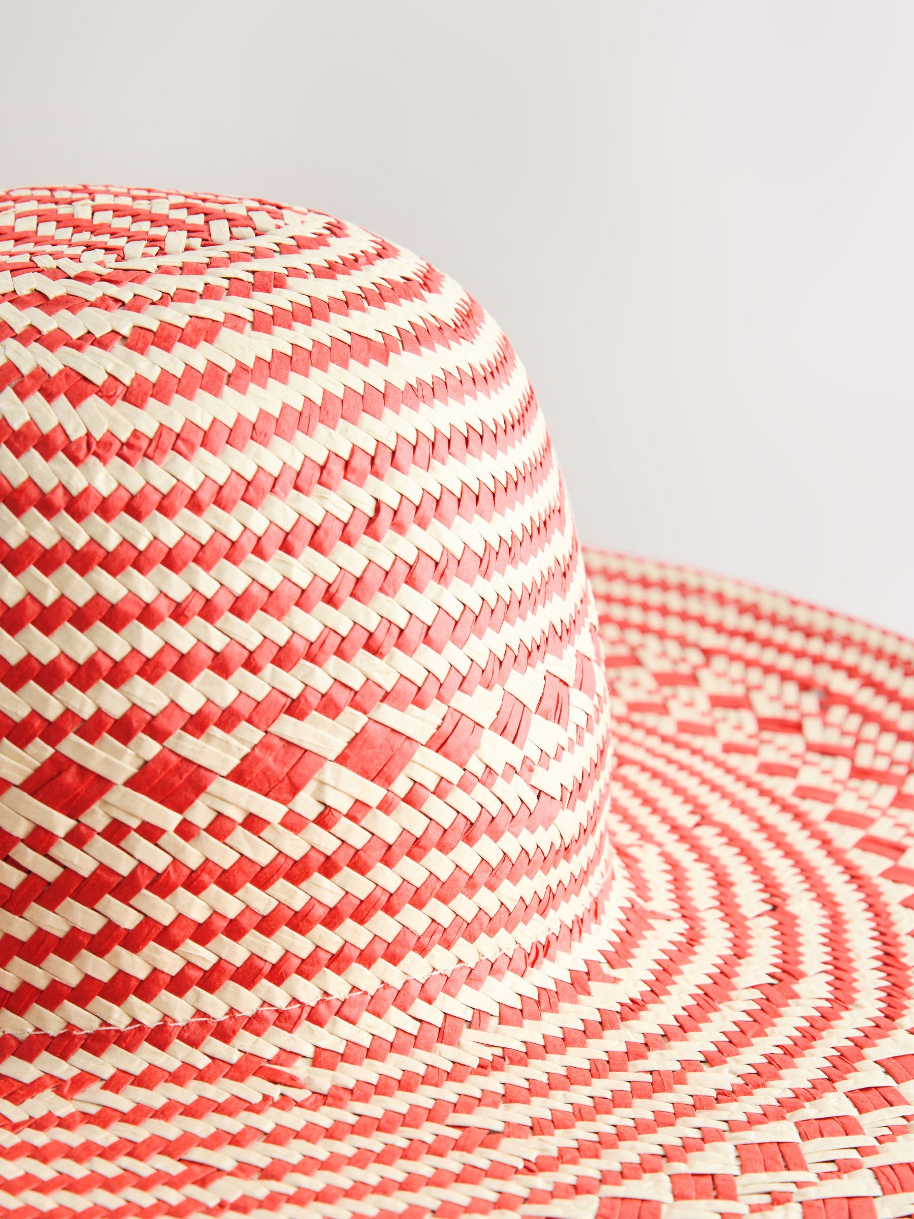 Pink raffia oversized straw hat, imported from the UK