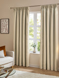 Furn natural velvet pencil pleat blackout curtains 229cm - British product