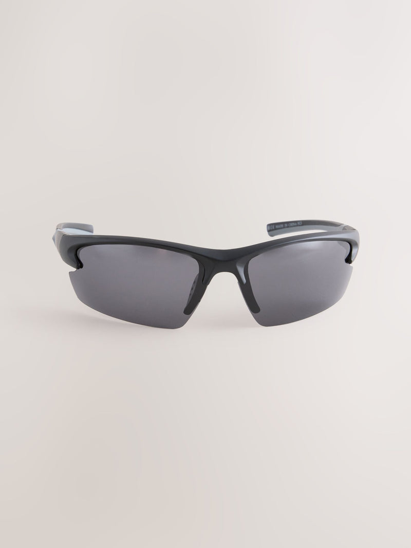 Sport wrap polarised sunglasses black, imported from the UK
