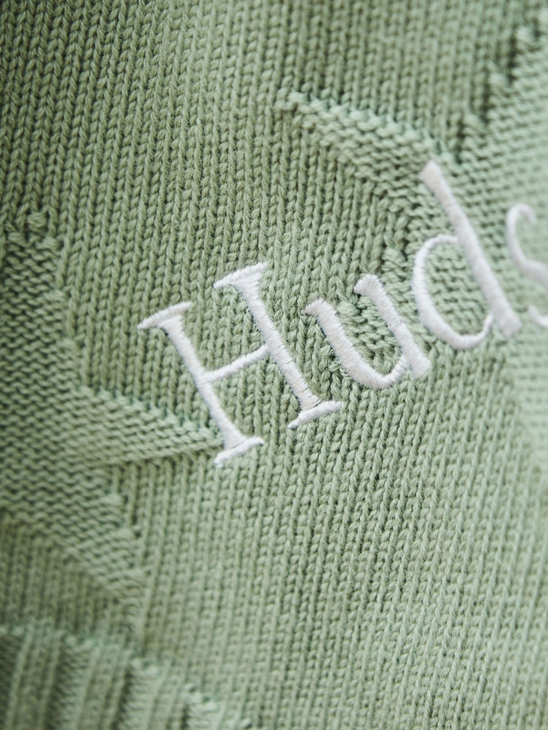 My 1st Years personalised star jacquard blanket sage green - British product