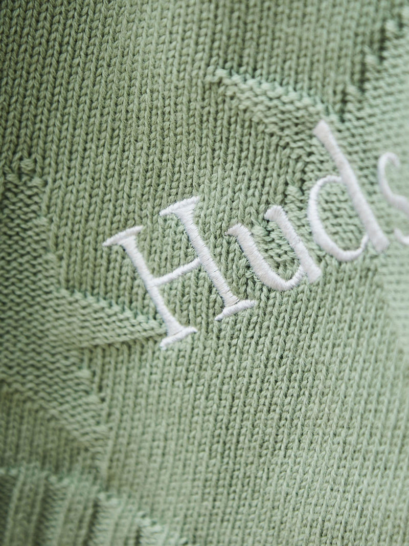 My 1st Years personalised star jacquard blanket sage green - British product