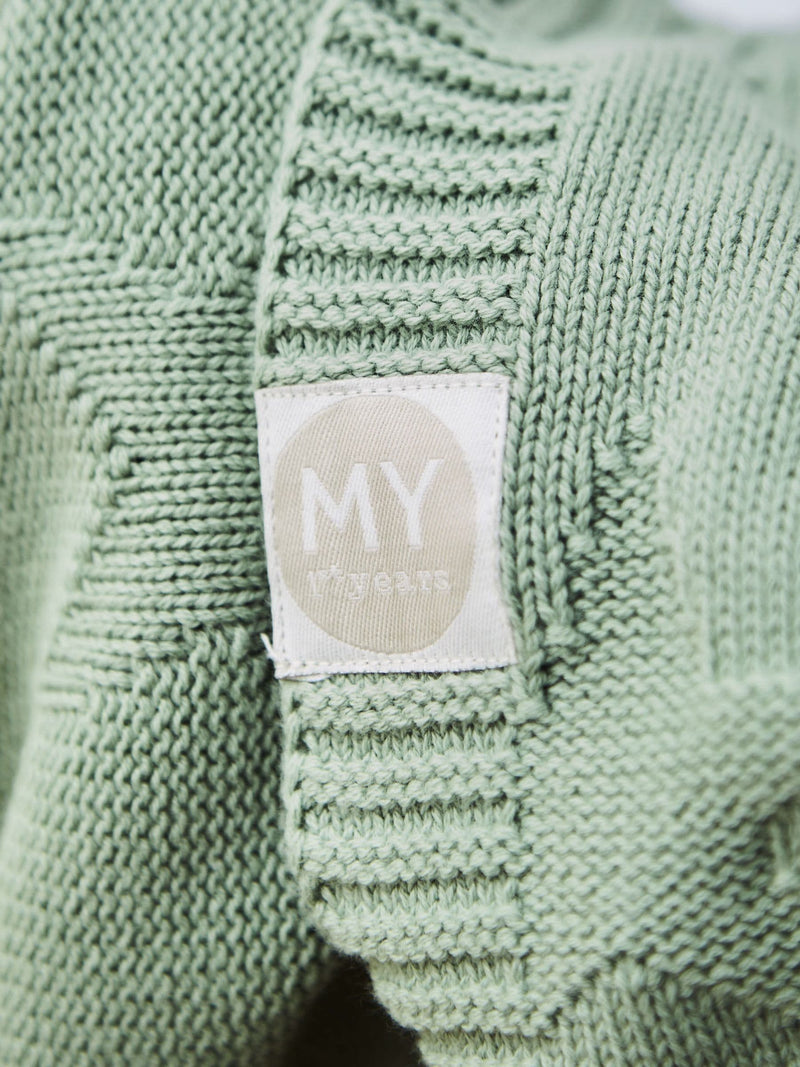 My 1st Years personalised star jacquard blanket sage green - British product