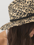 Monochrome twisted straw Panama hat, UK version