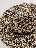 Monochrome twisted straw Panama hat, UK version