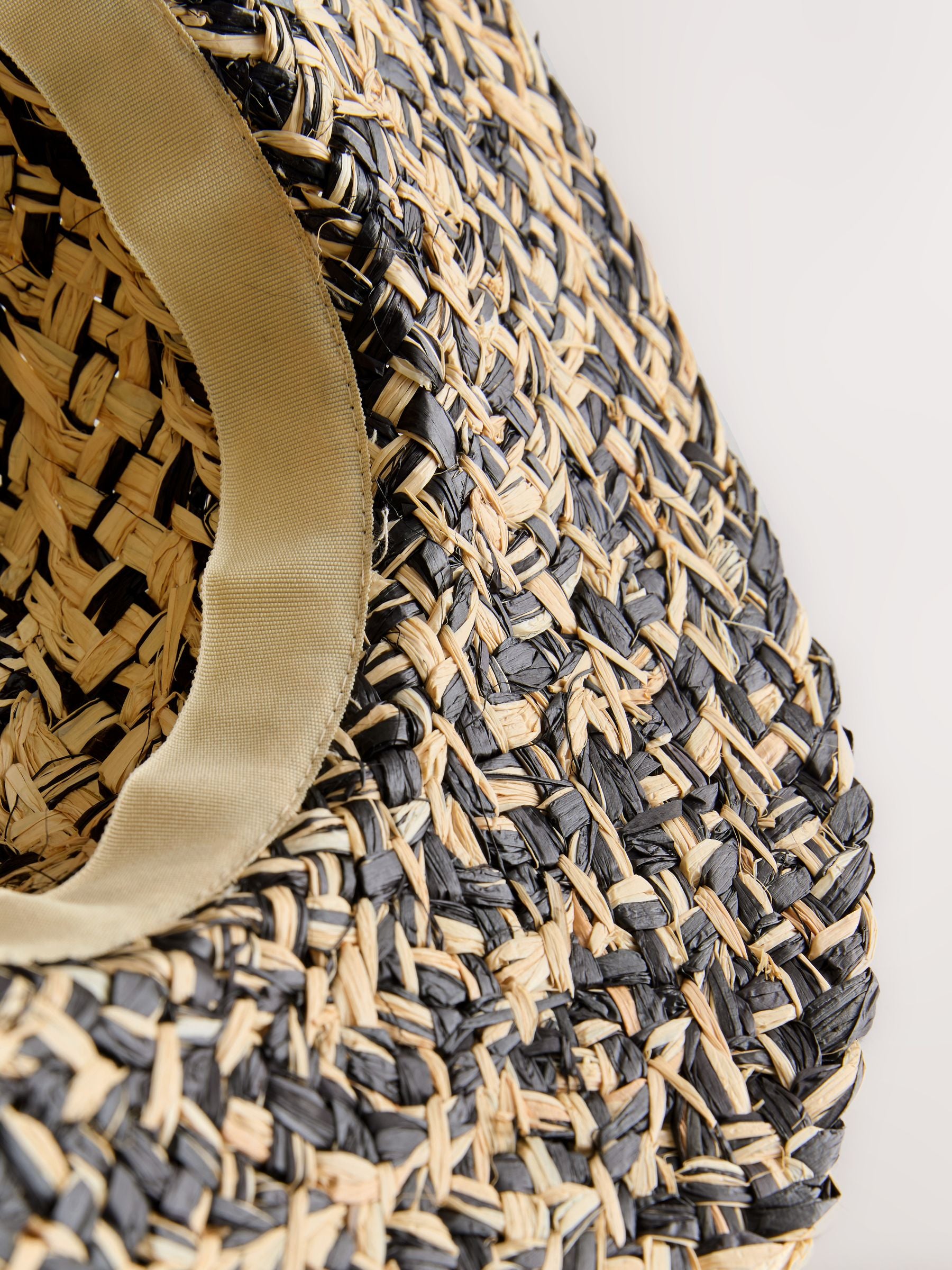 Monochrome twisted straw Panama hat, UK version