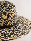 Monochrome twisted straw Panama hat, UK version