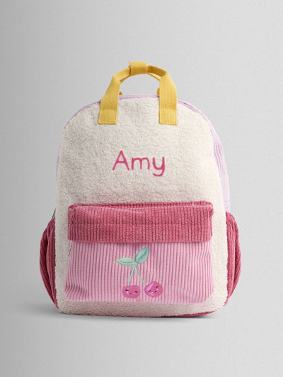 Next JoJo Maman Bébé Pink Borg Backpack, 32cm x 25cm x 12cm- Buy online at McGrocer