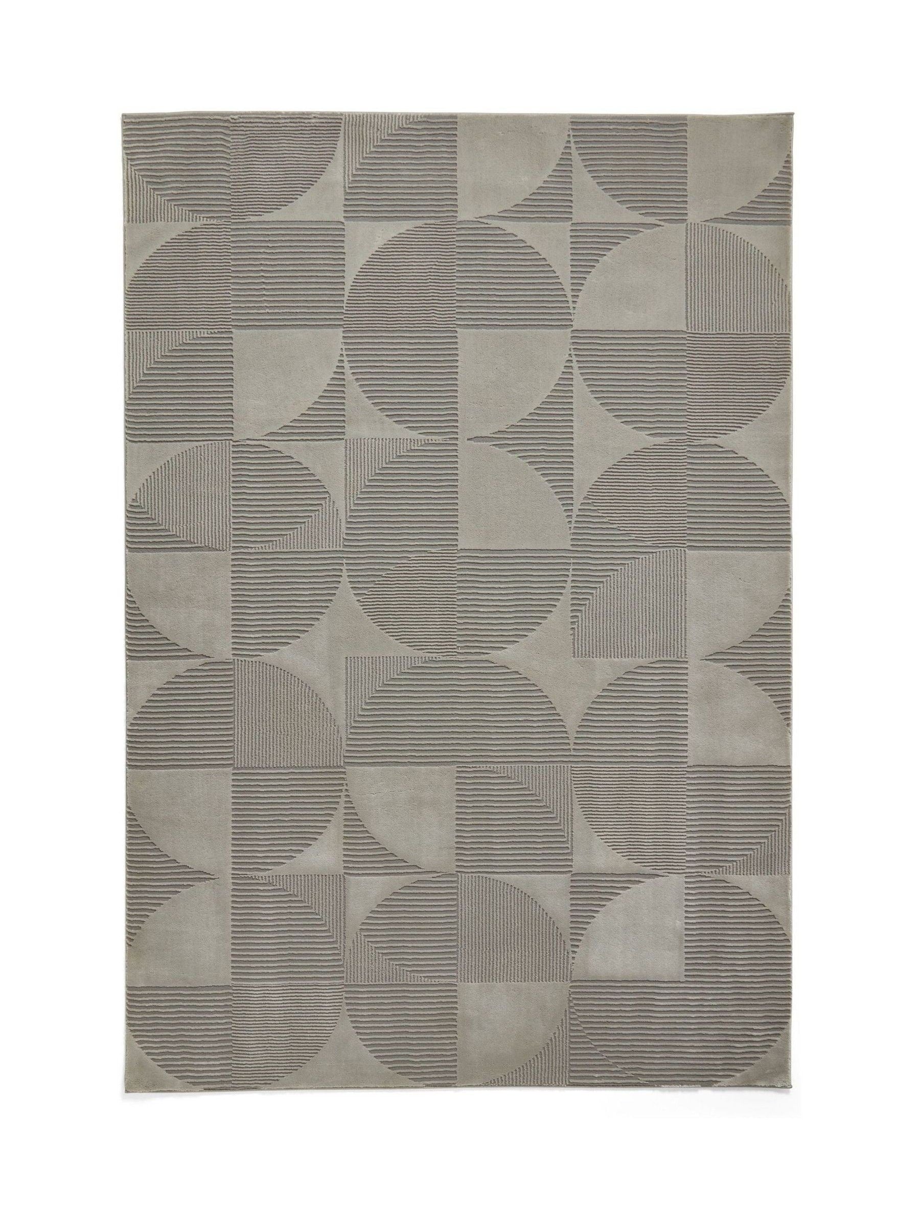 Catherine Lansfield silver retro circles rug, imported from the UK