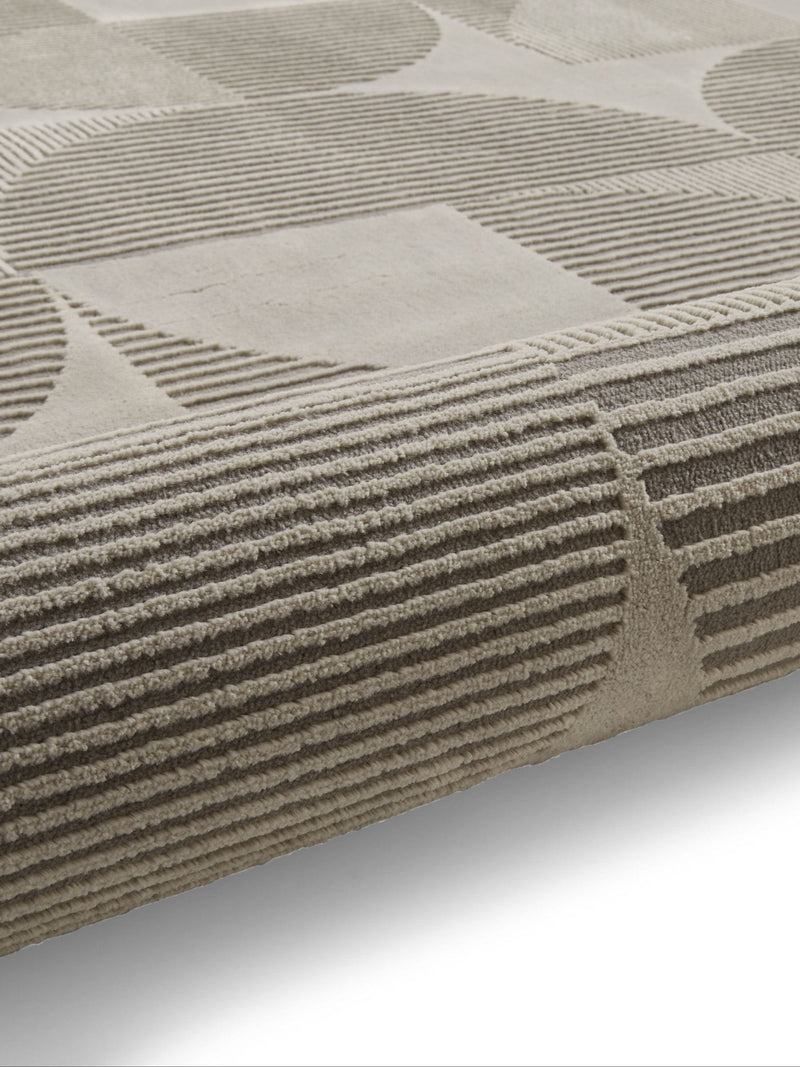 Catherine Lansfield silver retro circles rug, imported from the UK