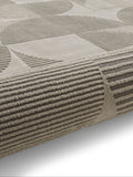 Catherine Lansfield silver retro circles rug, imported from the UK