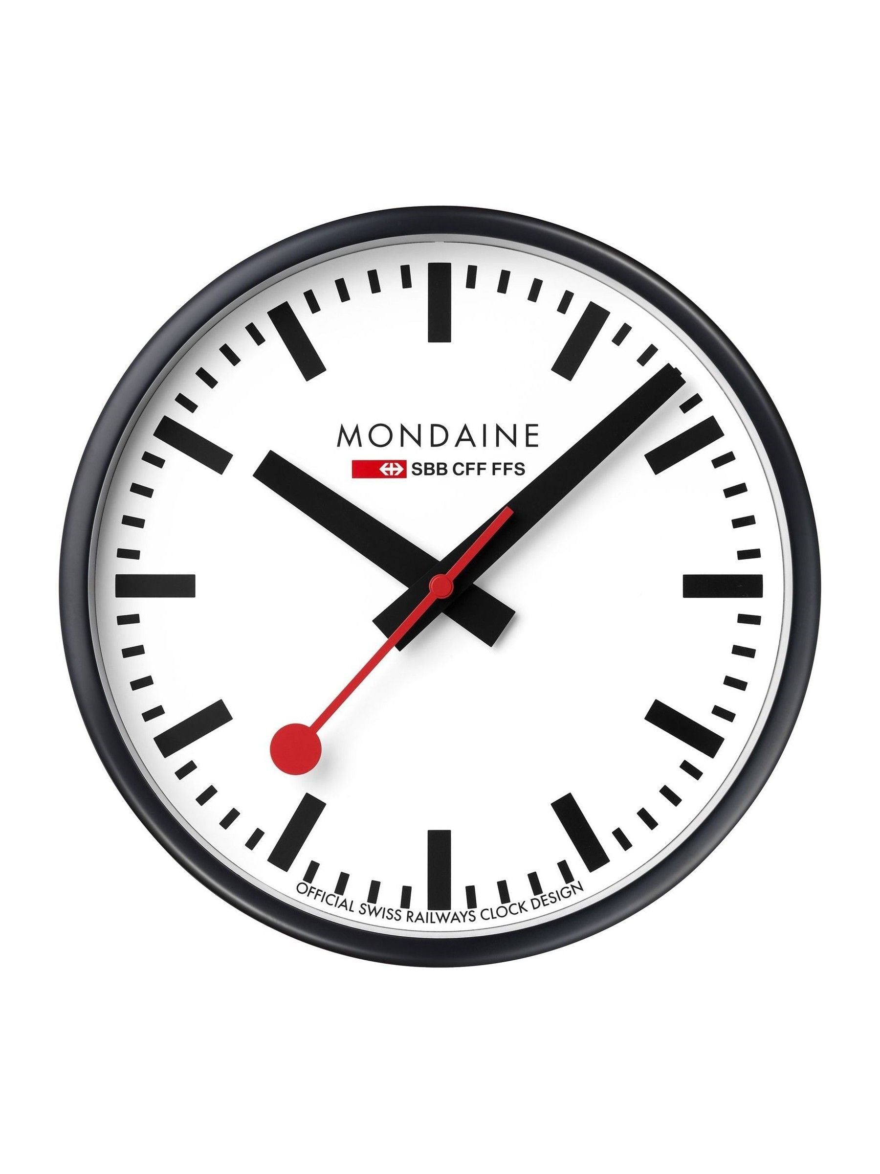 MONDAINE White Dial wall clock 25cm, imported from the UK