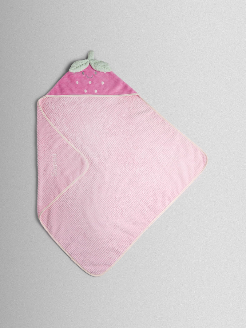 JoJo Maman Bébé pink strawberry hooded towel - British product