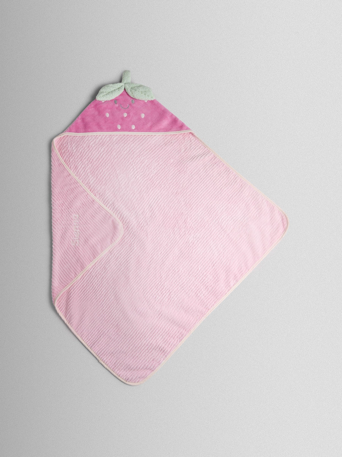 JoJo Maman Bébé pink strawberry hooded towel - British product