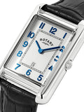 Rotary Black Heritage Astoria watch with steel blue dial - British product