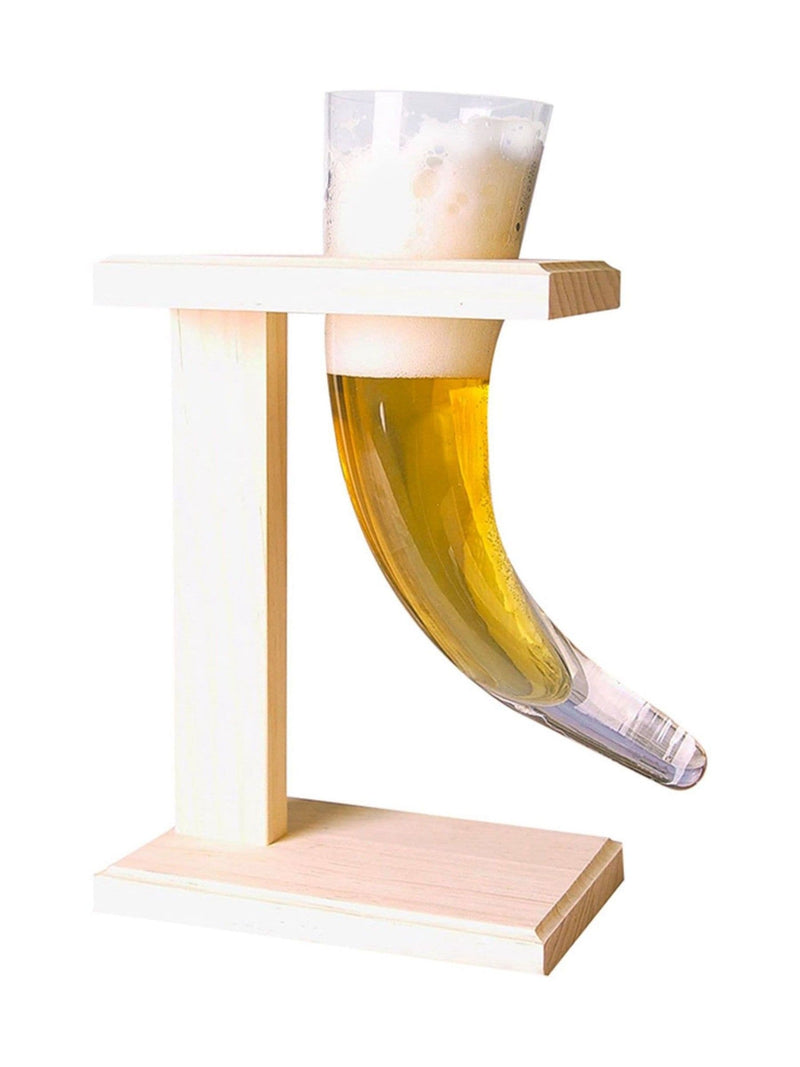MenKind Viking horn drinking glass clear 480ml - British product