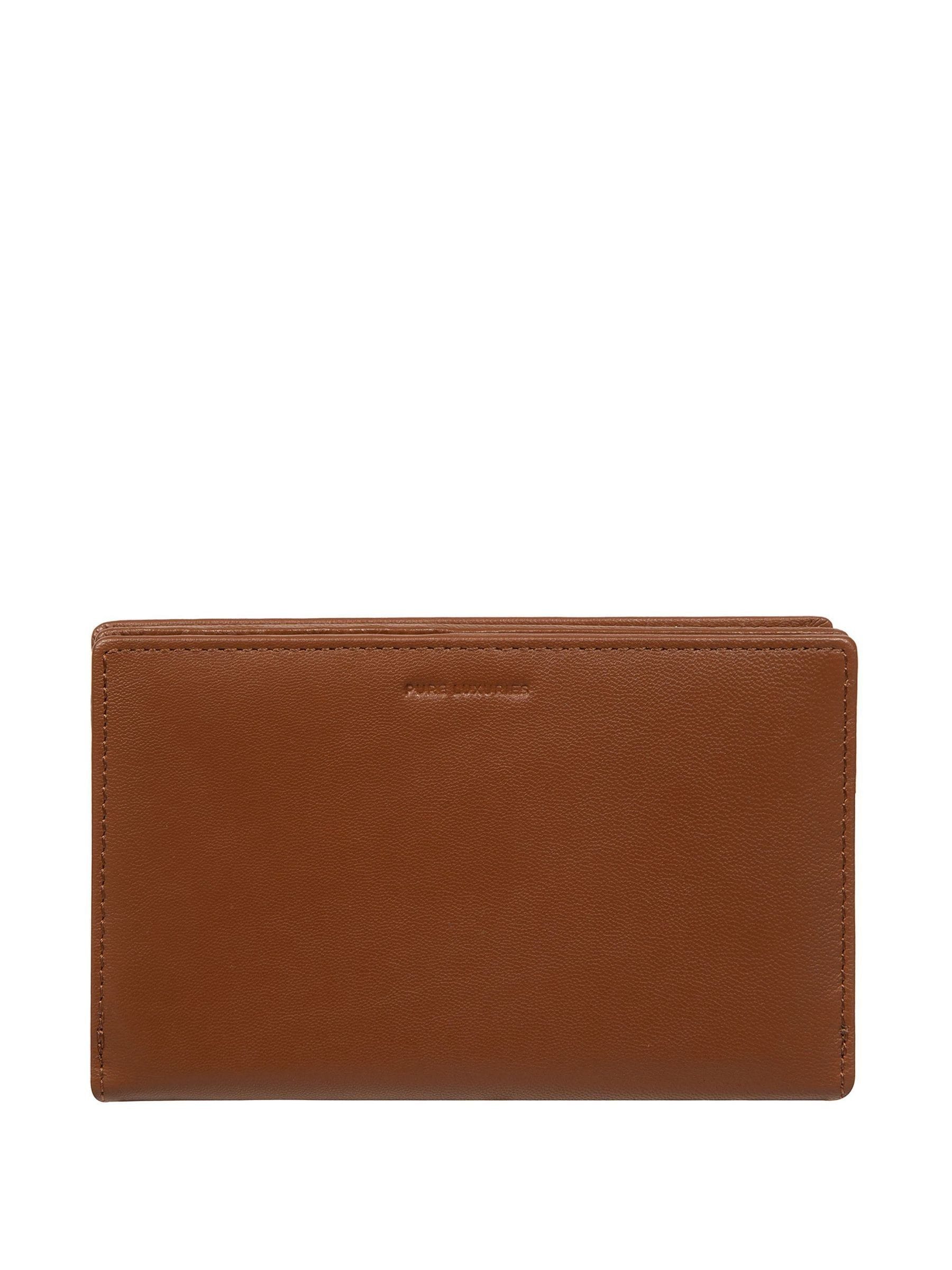 Pure Luxuries brown Julia leather purse (British brand)