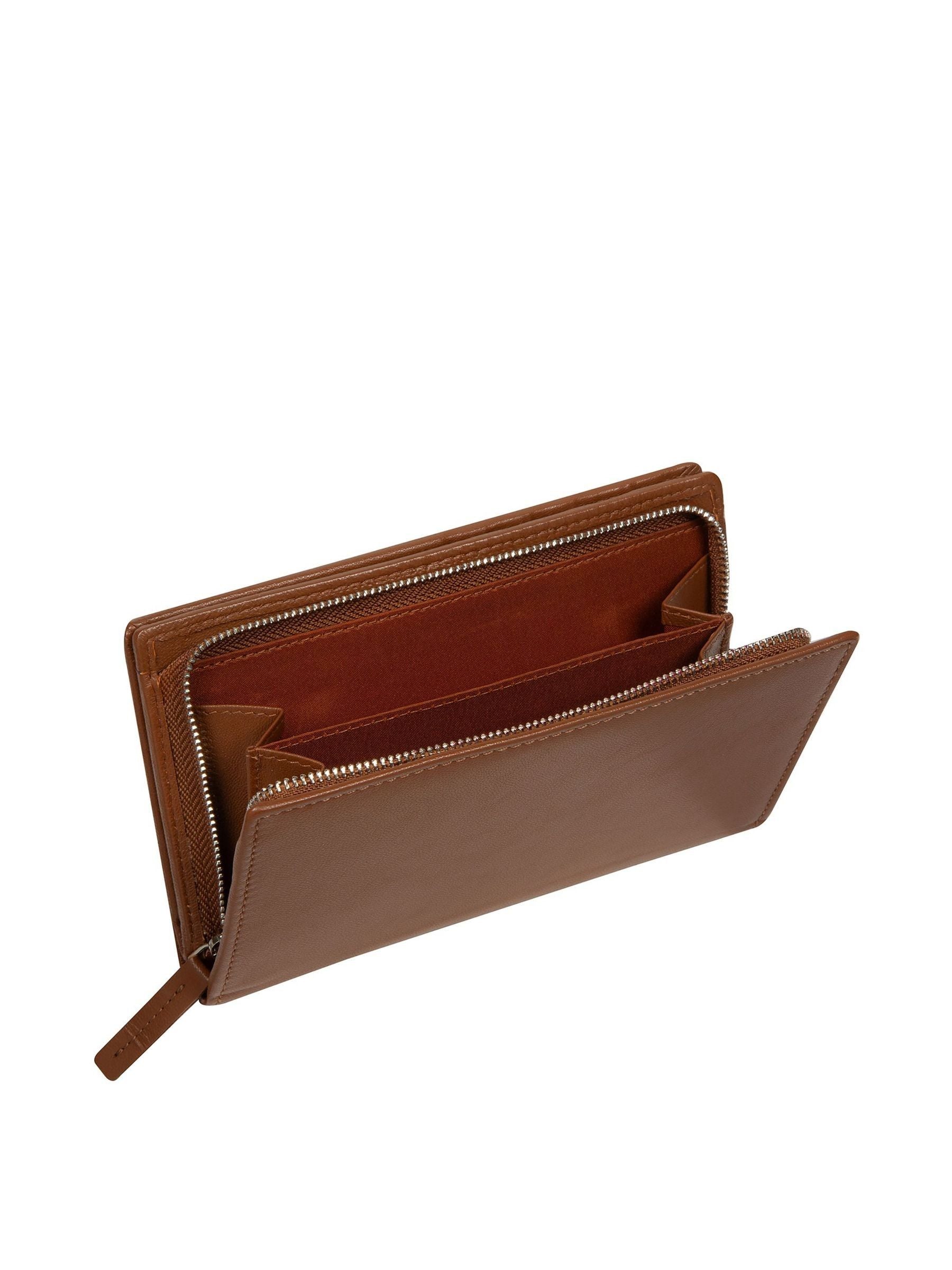Pure Luxuries brown Julia leather purse (British brand)