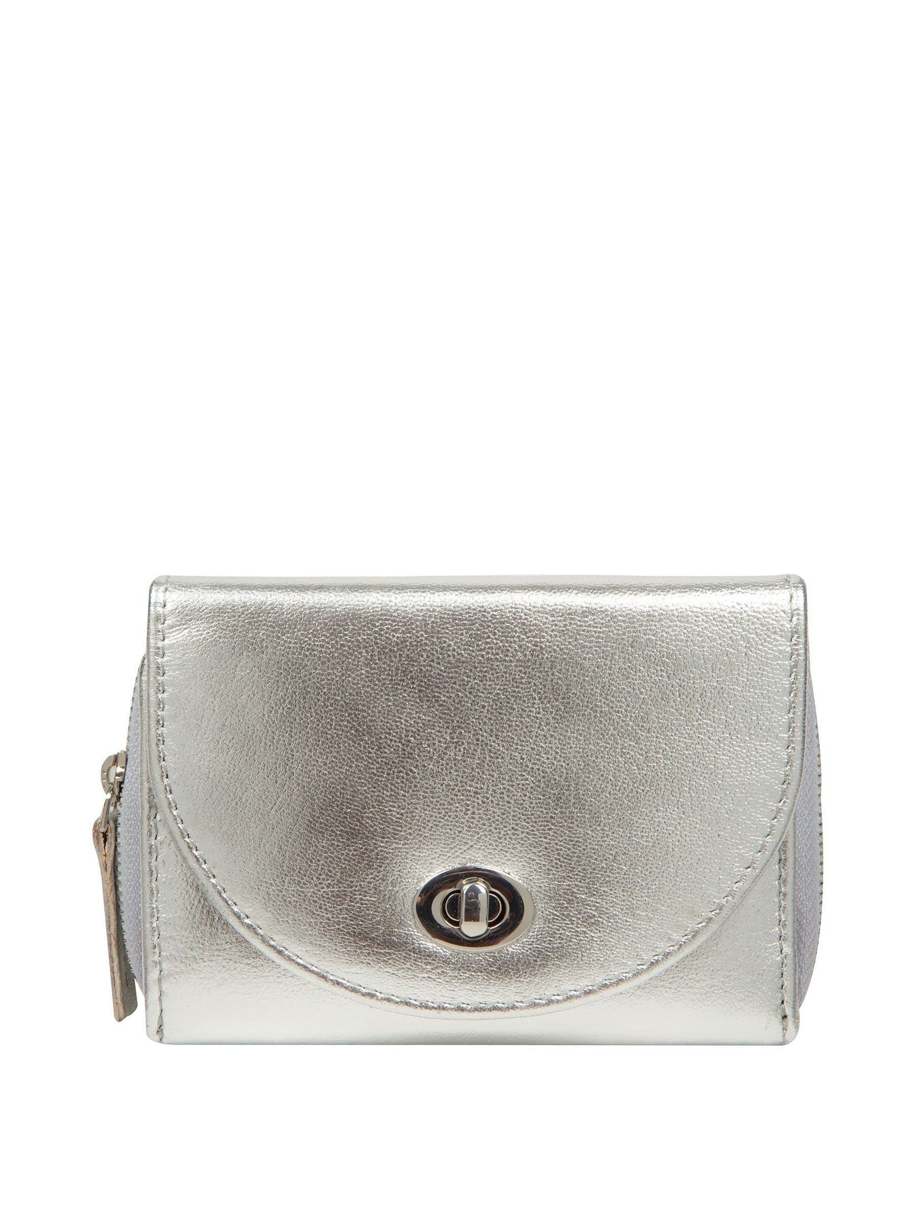 Pure Luxuries London Silver Belle Leather Purse
