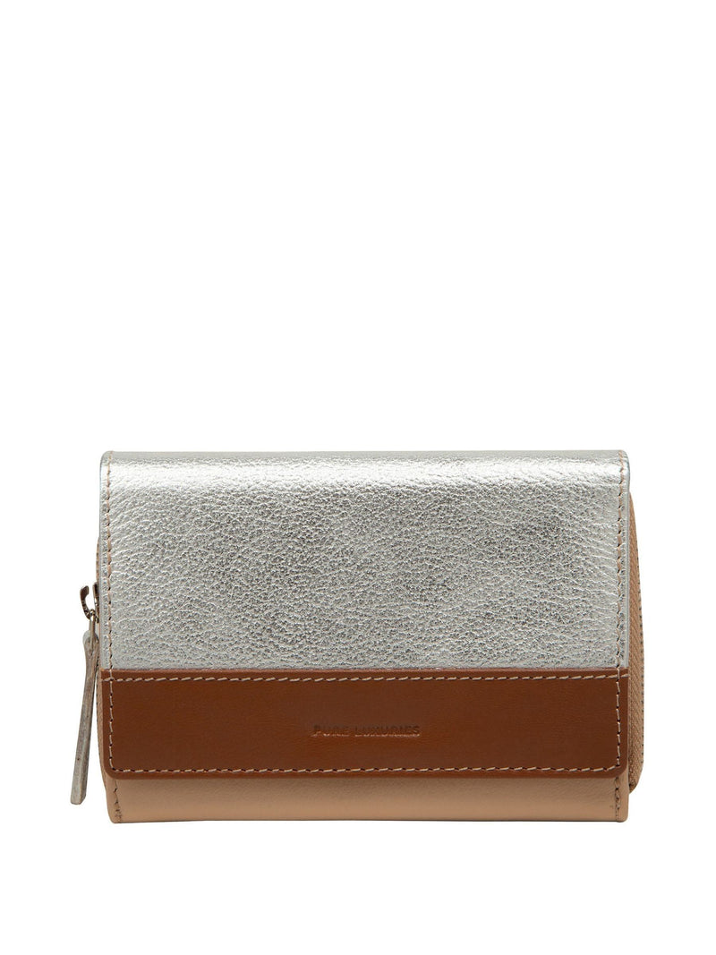 Pure Luxuries London silver Claire leather purse - British product