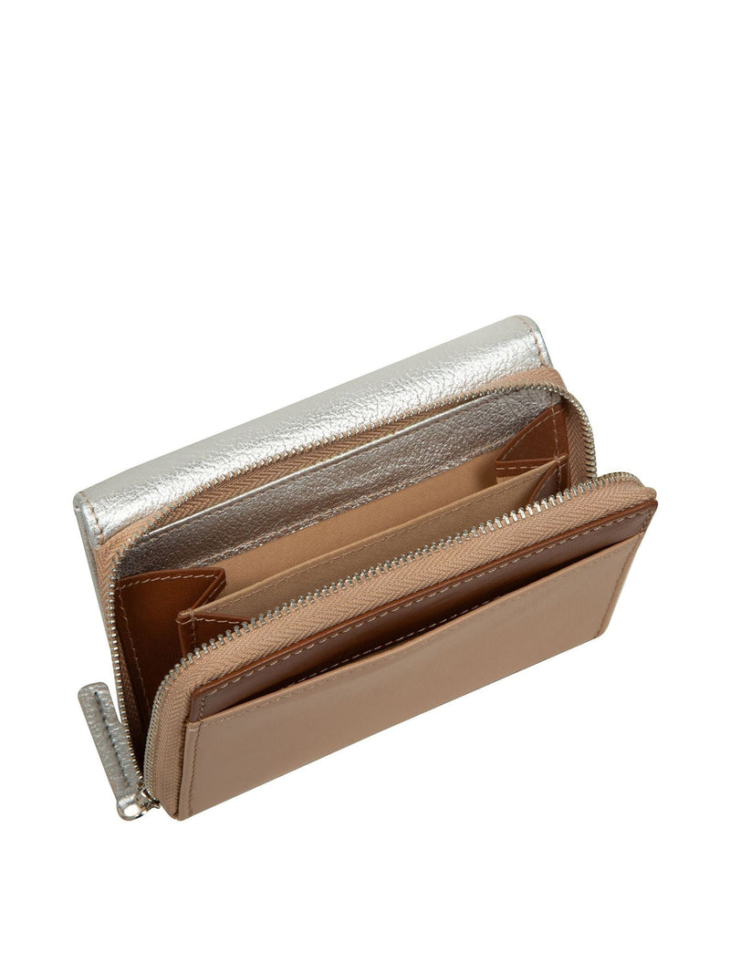 Pure Luxuries London silver Claire leather purse - British product