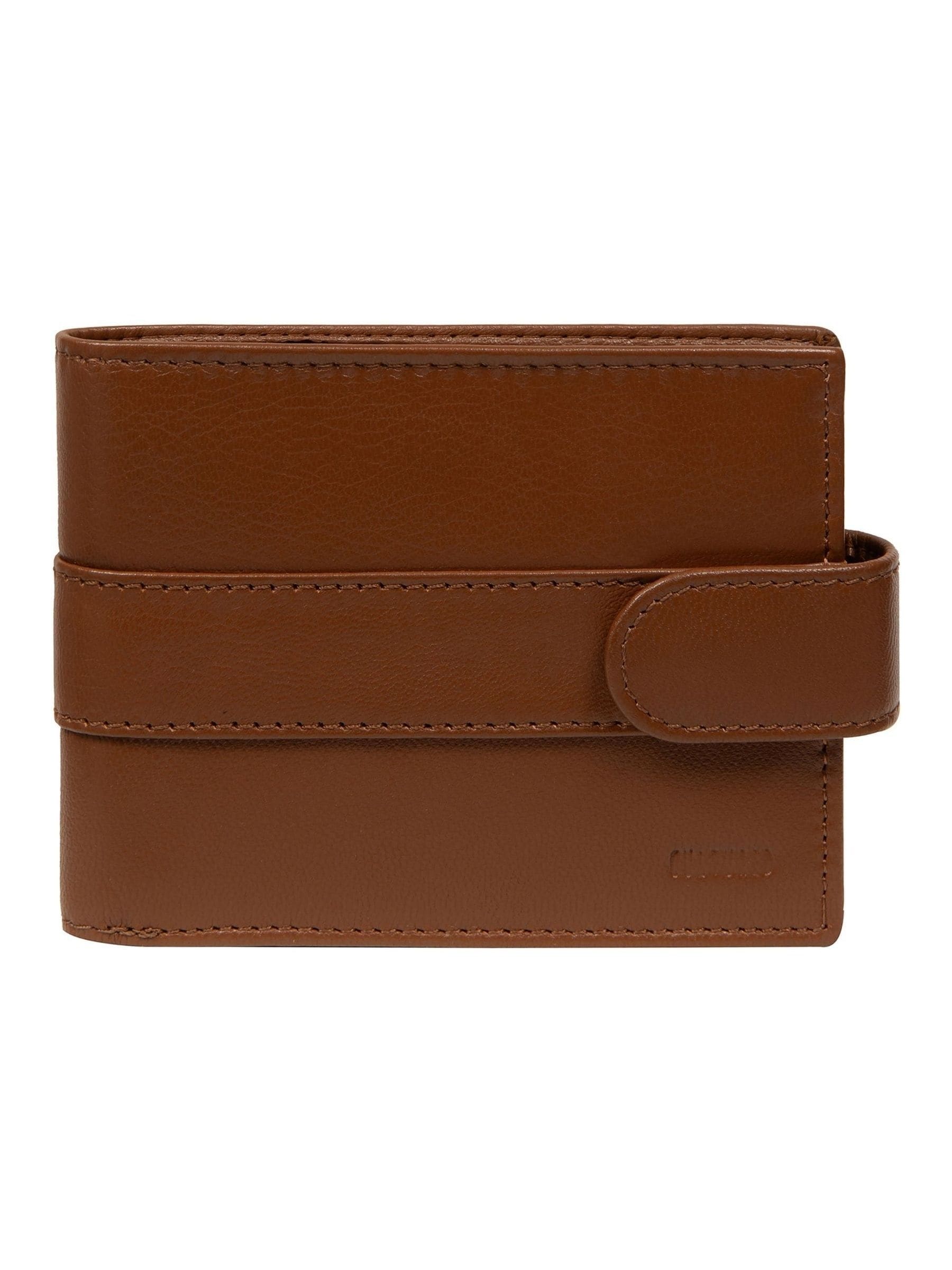 Cultured London brown leather wallet, imported from the UK