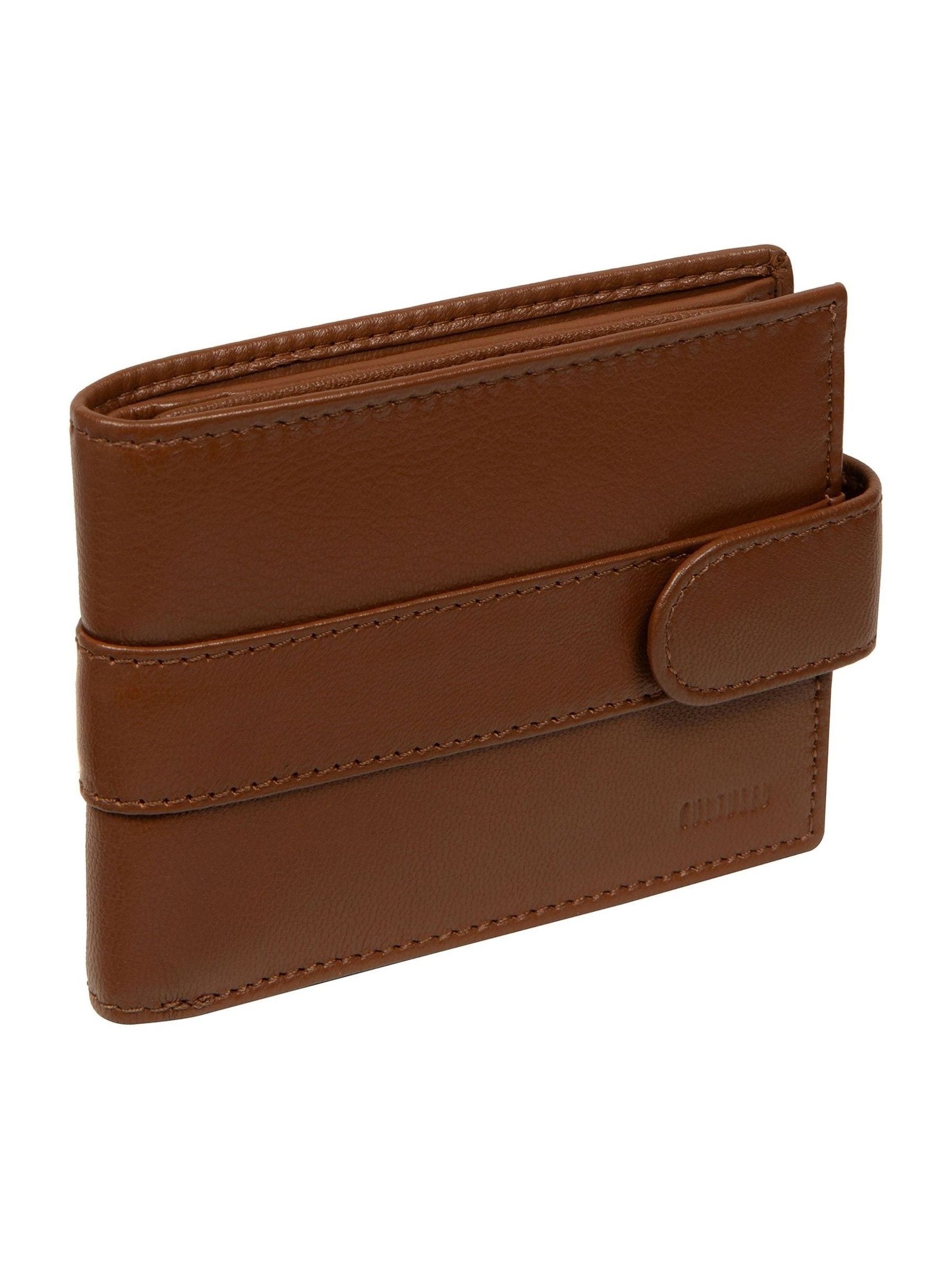 Cultured London brown leather wallet, imported from the UK