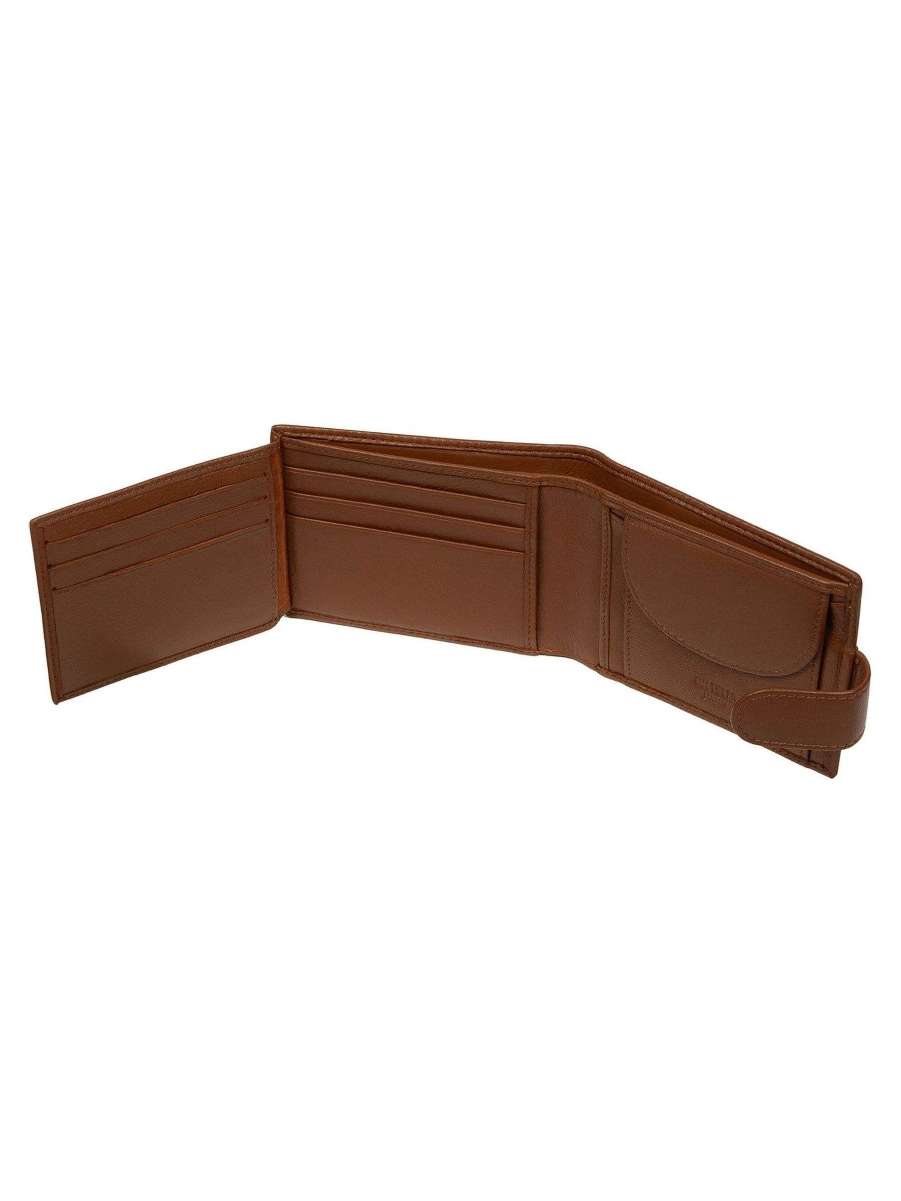 Cultured London brown leather wallet, imported from the UK