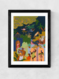 East End Prints White Fiesta Wall Art Print - British product