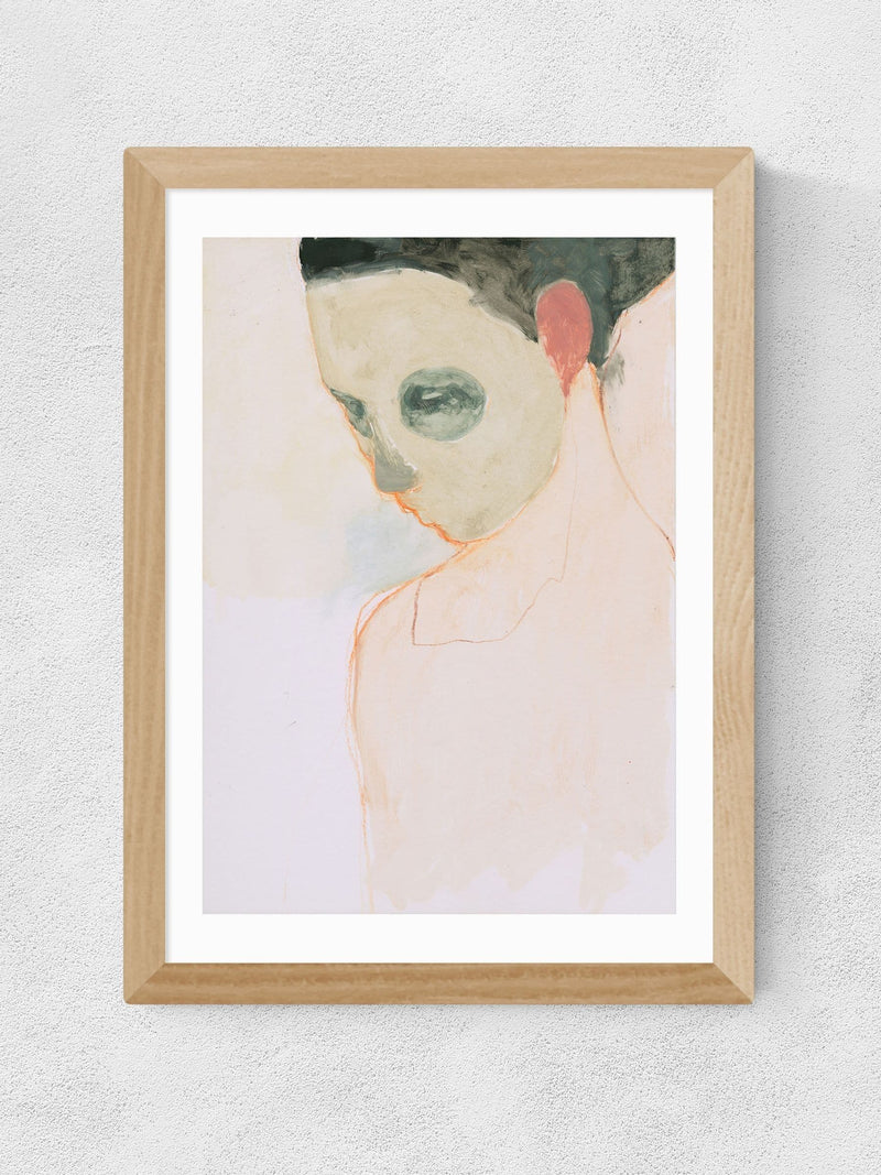 East End Prints white nude portrait wall art print - British product