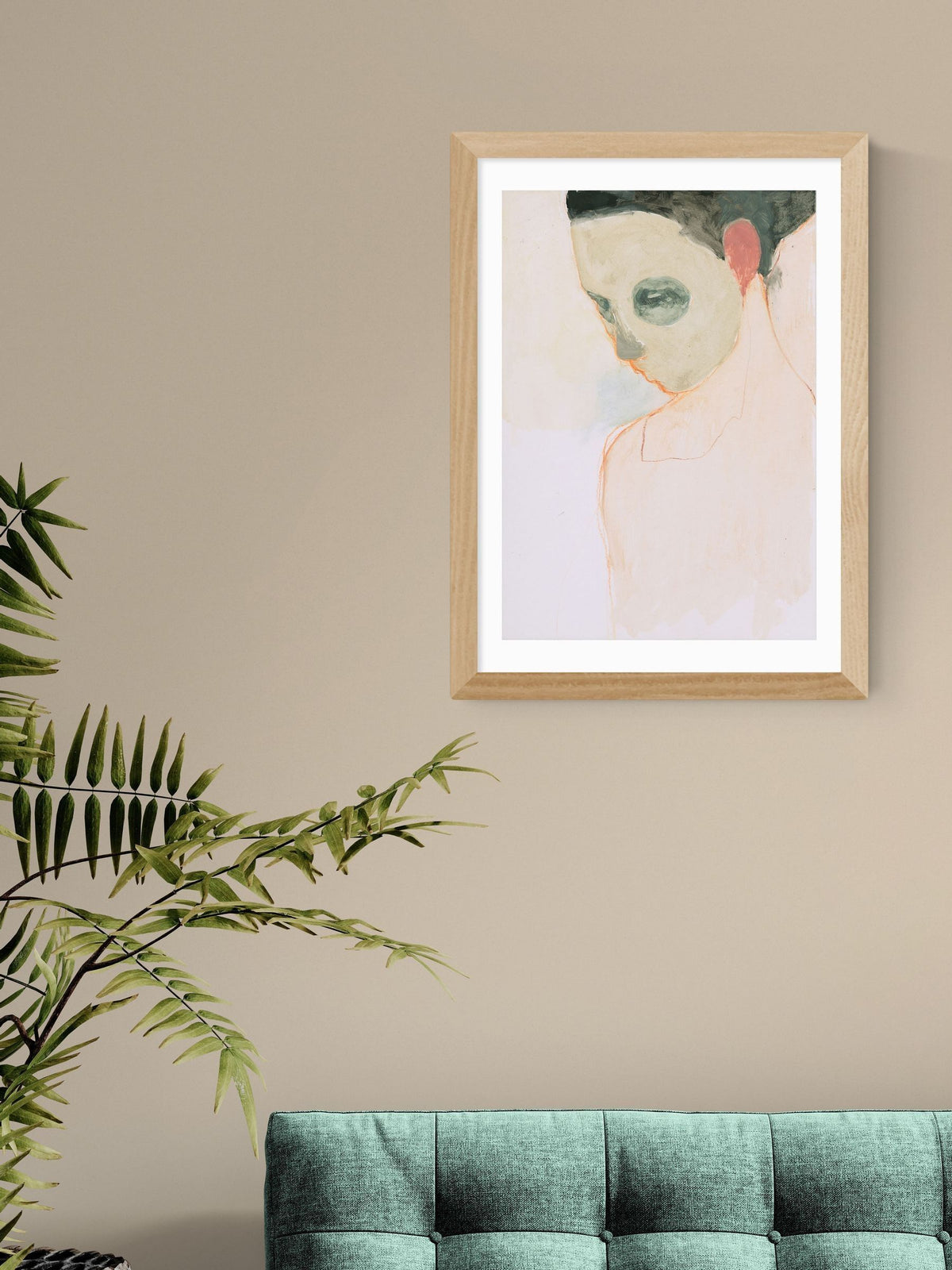 East End Prints white nude portrait wall art print - British product