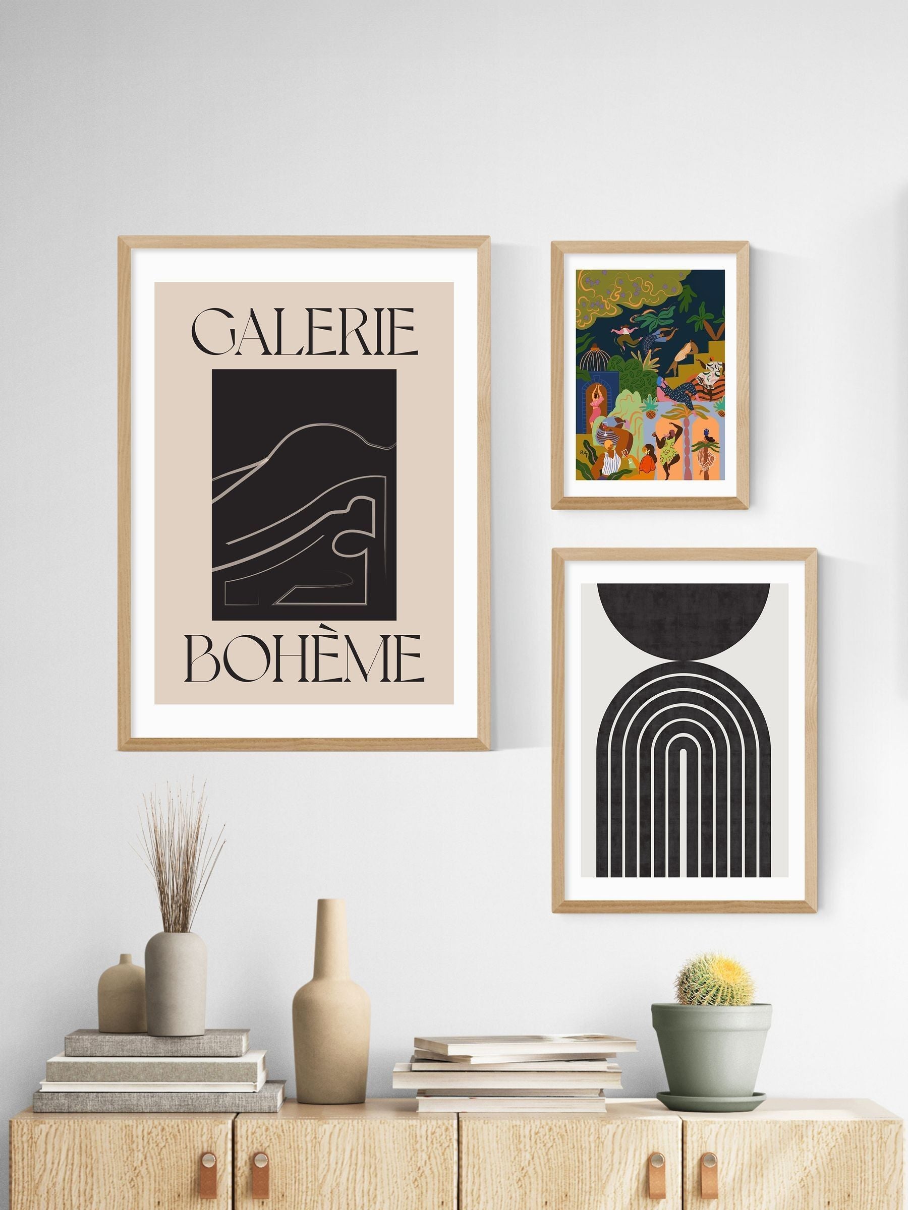 East End Prints Oak La Vie Boheme wall art print - British product