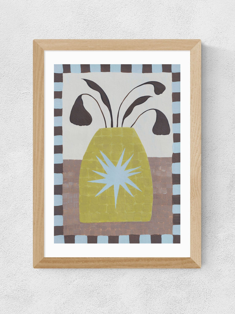 East End Prints oak star vase art print - British product