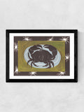 East End Prints Black Crab Cancer Star Sign Art Print - British product