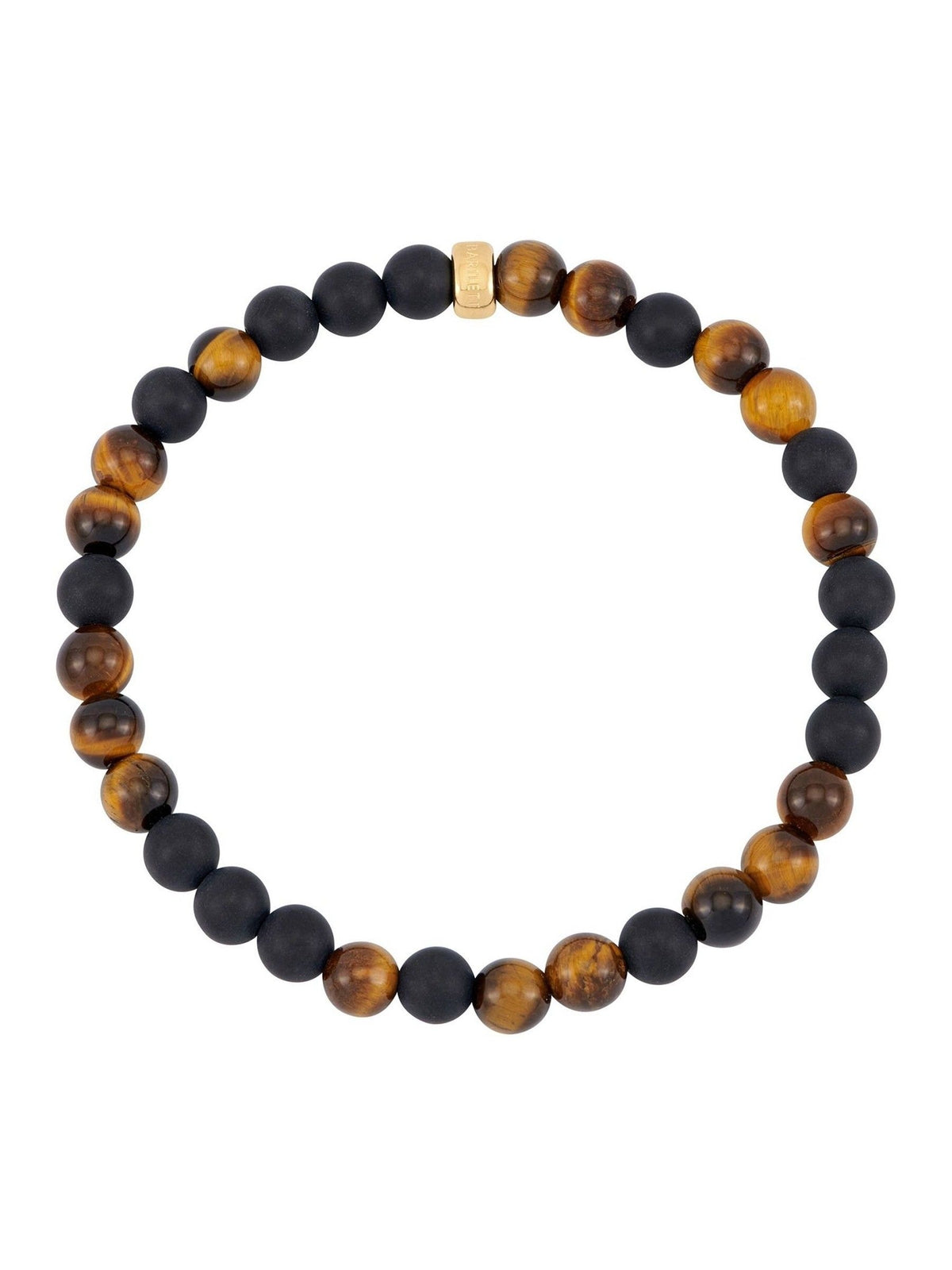 أسورة Bartlett Black Onyx Tigers Eye Stretch Bracelet بحجم 18 سم - منتج بريطاني
