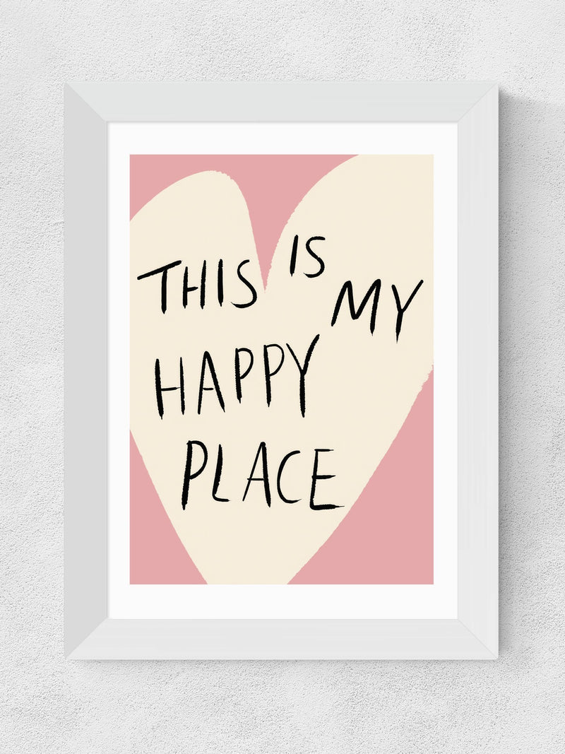 East End Prints Happy Place wall art print, UK version