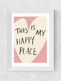 East End Prints Happy Place wall art print, UK version